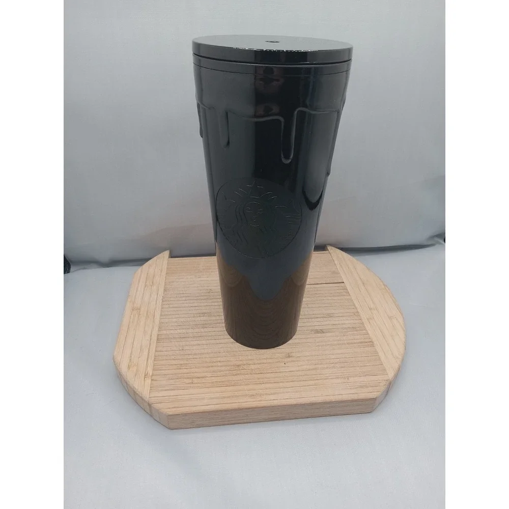 Starbucks Black Drip Tumbler‎ Slime Halloween 2024 24 Oz No Straw